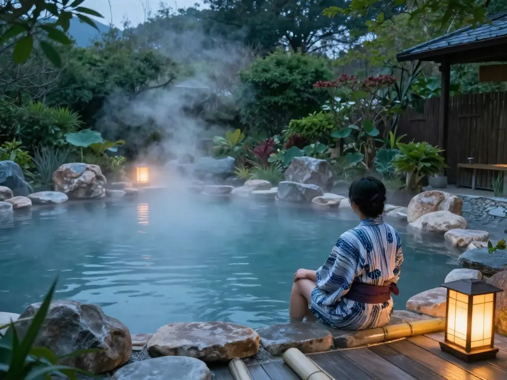 ROKOK88 volcanic mineral pools providing a serene onsen experience.